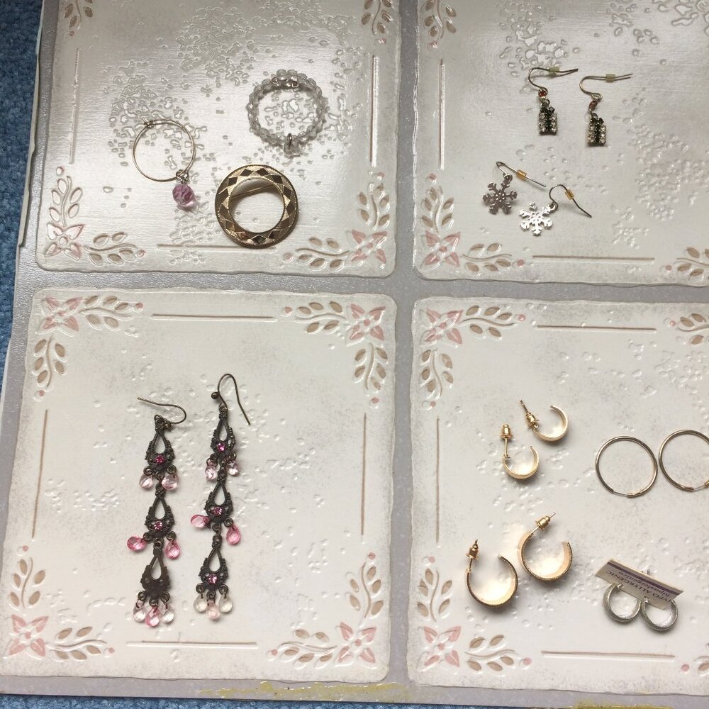 Pierced Earring Sets & Wine Glass Charms Bundle